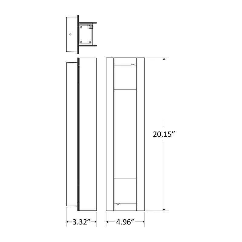 Small Crest Collection Passage Trim Wall Sconce, 900 Lumens, 100-277V, 10W, 3000K, 4000K, or 5000K, Dark Bronze or Silver - Image 7