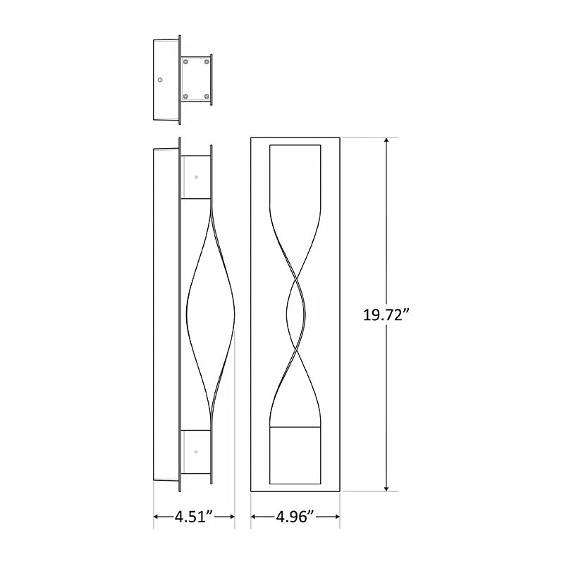 Crest LED Wall Sconces, 3000K, 4000K, or 5000K, 100-277V, Silver Finish - Image 2