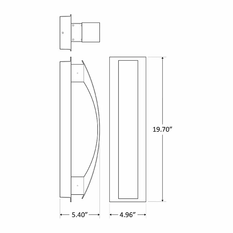 Crest Collection Lunette Trim Wall Sconce, 1800 Lumens, 100-277V, 5/10/15/20W Selectable, 3000K, 4000K, or 5000K, Dark Bronze or Silver - Image 4