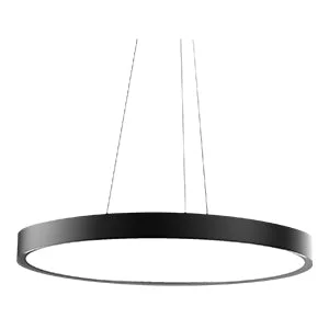 Circa 2 47" Round Edge-lit LED Pendant, 15700 Lumens, 132W, CCT Selectable, 120-277V, Black or White Finish - Image 2