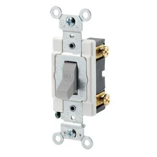 Commercial Spec Single Pole Toggle Switch, 15 Amp, 120/277 Volt (White, Black, Ivory, Light Almond, Brown) - Image 3