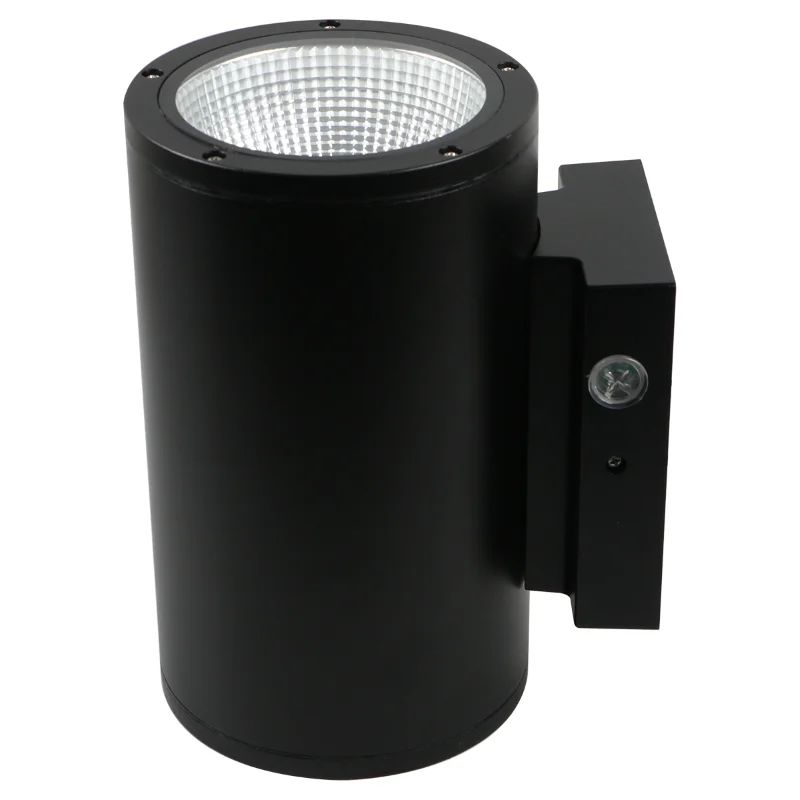 6" Cylinder Wall Sconce Westport Switchable 18/36W 80CRI 30/40/50K 120-277V Photocell, Black or Bronze