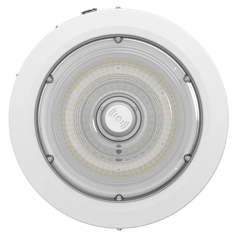 Round LED Garage and Ceiling Light, 10,800 Lumen Max, Wattage and CCT Selectable, 120-277V, Sensor Ready, White Finish - Image 2