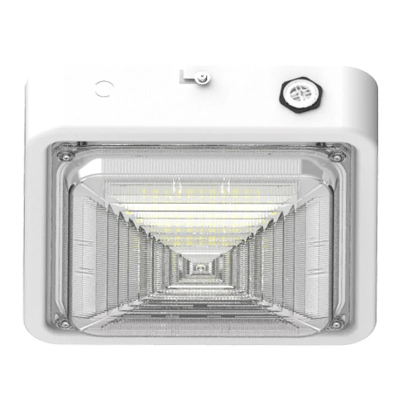 Square LED Garage and Ceiling Light, 3,900 Lumens, 10W/20W/30W Selectable, 120-277V, CCT Selectable 3000K/4000K/5000K, White Finish