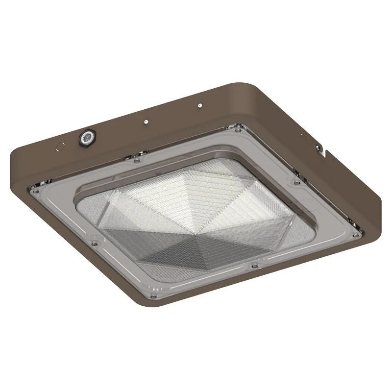Square LED Garage and Ceiling Light with Emergency Backup Battery, 10,400 Lumens, 40W/60W/80W Selectable, 120-277V, CCT Selectable 3000K/4000K/5000K, Bronze Finish - Image 2