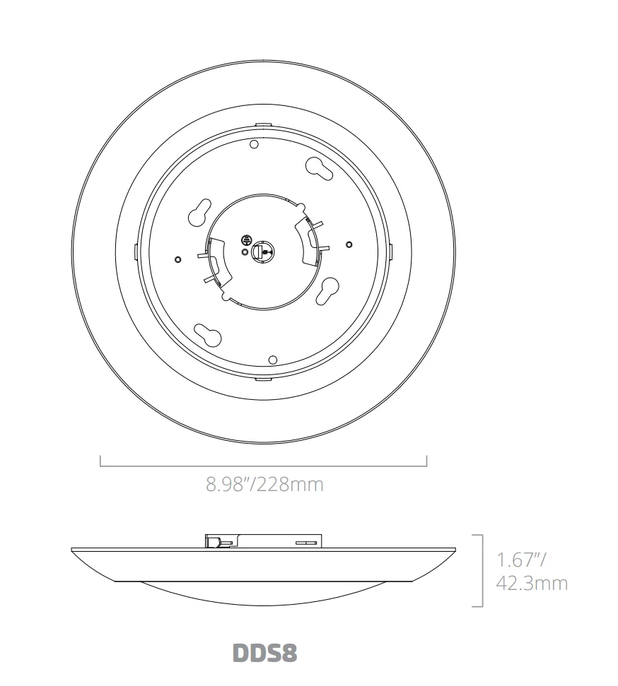 8 Inch LED Disk Downlight, Surface Mount, 120V, CCT Selectable - Image 3