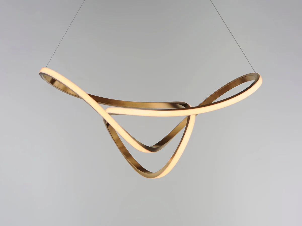 32" Perpetual LED Pendant, 3,150 Lumens, 45W, 120V, 3000K, Black Chrome or Brushed Champagne - Image 4