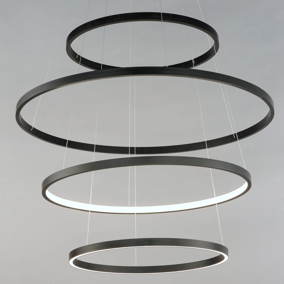 4-Tier Hover LED Pendant, 11,200 Lumens, 160W, 120-277V, 2700-5000K CCT, Black or Gold Finish - Image 2