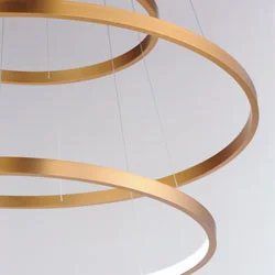 4-Tier Hover LED Pendant, 11,200 Lumens, 160W, 120-277V, 2700-5000K CCT, Black or Gold Finish - Image 4