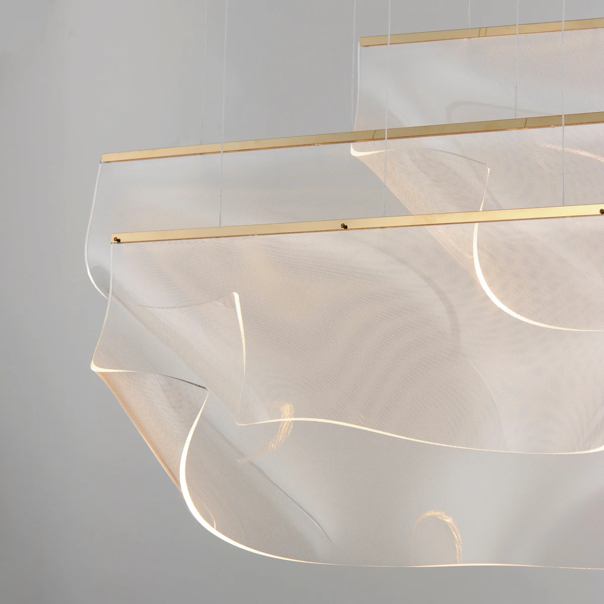 Rinkle 3-Light LED Pendant, 2,760 Lumens, 36W, 3000K CCT, 120V, Polished Chrome, French Gold or Brushed Gunmetal Finish - Image 4
