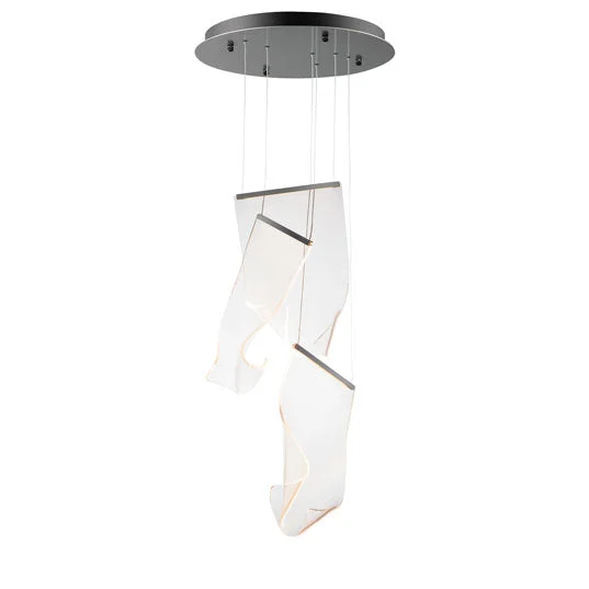 Rinkle 3-Light LED Multi-Pendant, 800 Lumens, 9W, 3000K CCT, Polished Chrome, French Gold or Brushed Gunmetal Finish - Image 5
