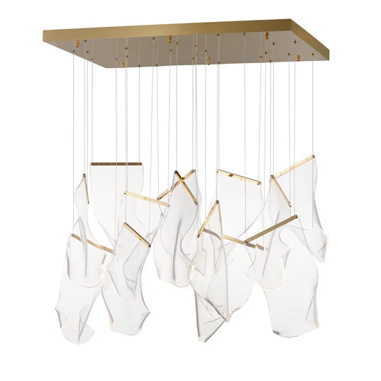 Rinkle 13-Light LED Pendant, 2,600 Lumens, 32W, 3000K CCT, 120V, Polished Chrome, French Gold or Brushed Gunmetal Finish - Image 3