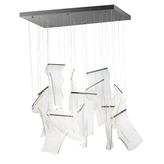 Rinkle 13-Light LED Pendant, 2,600 Lumens, 32W, 3000K CCT, 120V, Polished Chrome, French Gold or Brushed Gunmetal Finish - Image 5