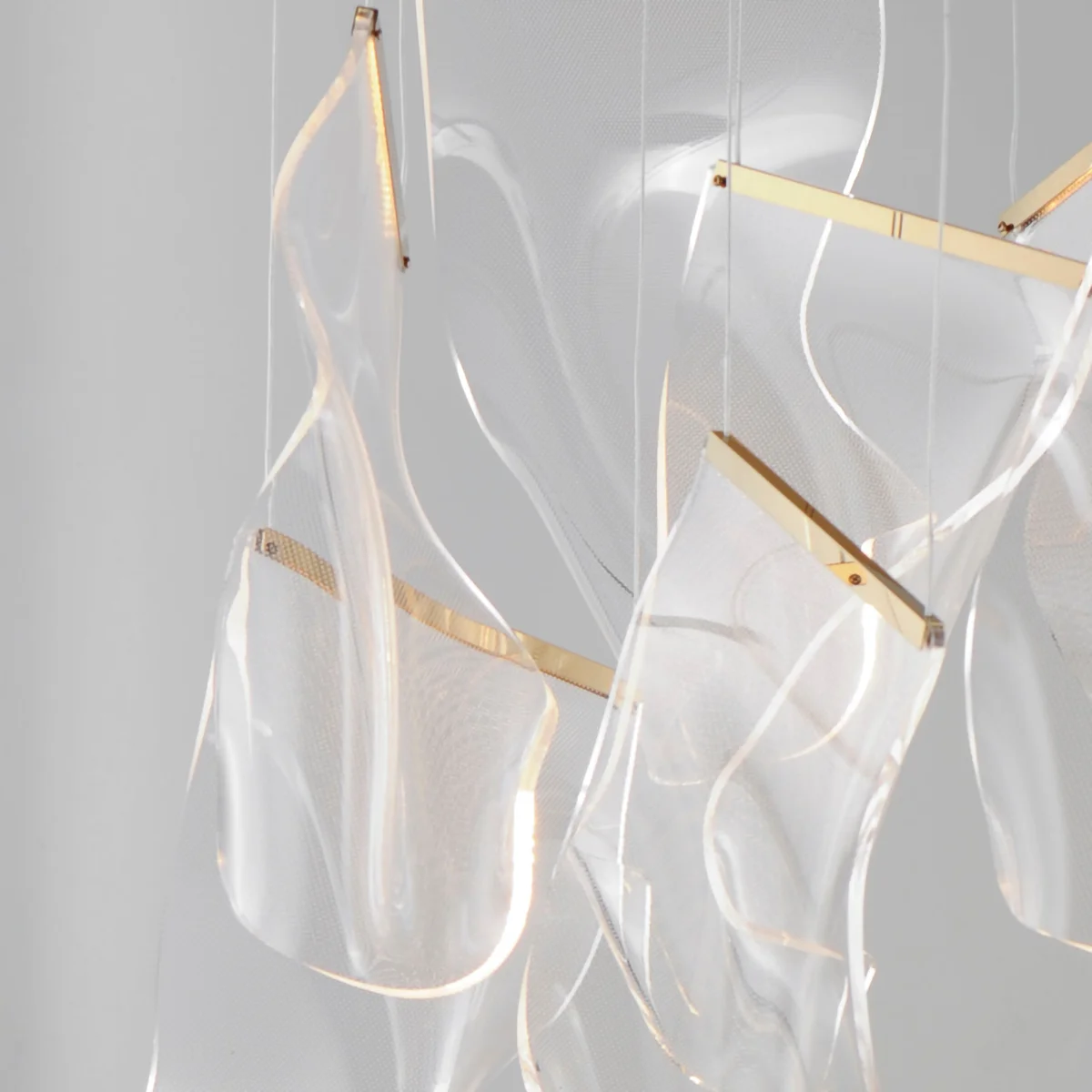Rinkle 24-Light LED Pendant, 4,800 Lumens, 60W, 3000K CCT, 120V, Polished Chrome, French Gold or Brushed Gunmetal Finish - Image 4
