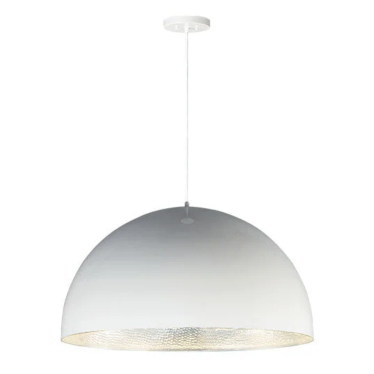 Hemisphere LED Pendant, 2,900 Lumens, 30W, 3000K CCT, 120-277V, Gloss Black or Gloss White Finish - Image 3