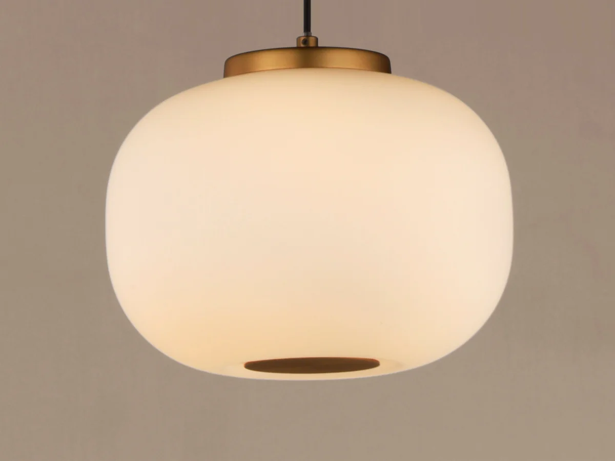 Spherical Soji LED Pendant, 960 Lumens, 8W, 3000K CCT, 120V, Black/Gold Finish 11" Height - Image 2