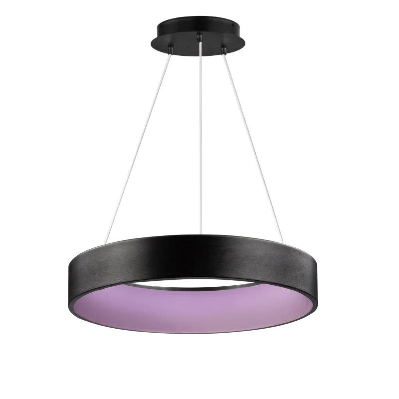 iQ WiZ 24" LED Pendant RGBW Y Smart Light, 50W, 3500 Lumens, 120V, Black Finish - Image 3