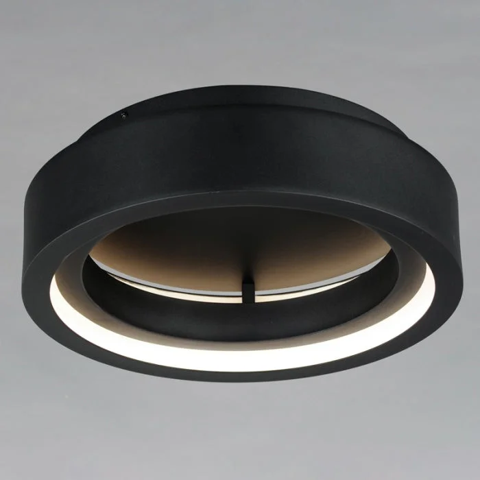 iCorona WiZ 18" LED Surface Mount RGBTWK Ceiling Smart Light, 2400 Lumens, 36W, 120-277V, Black Finish - Image 2