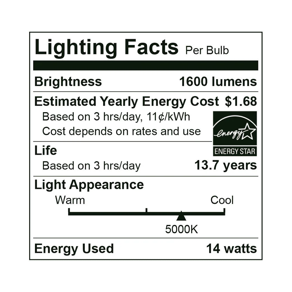 25PK LED A19 Bulb, 15 Watt, 120V, 1600 Lumens, 2700K, 3000K, 4000K, 5000K - Image 9