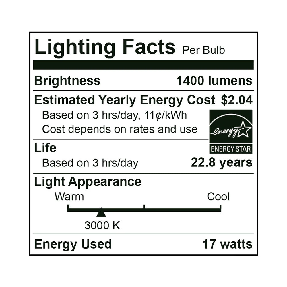 25PK LED BR40 Bulb, 17 Watt, 120V, 1400 Lumens, 2700K, 3000K, 4000K, 5000K - Image 7