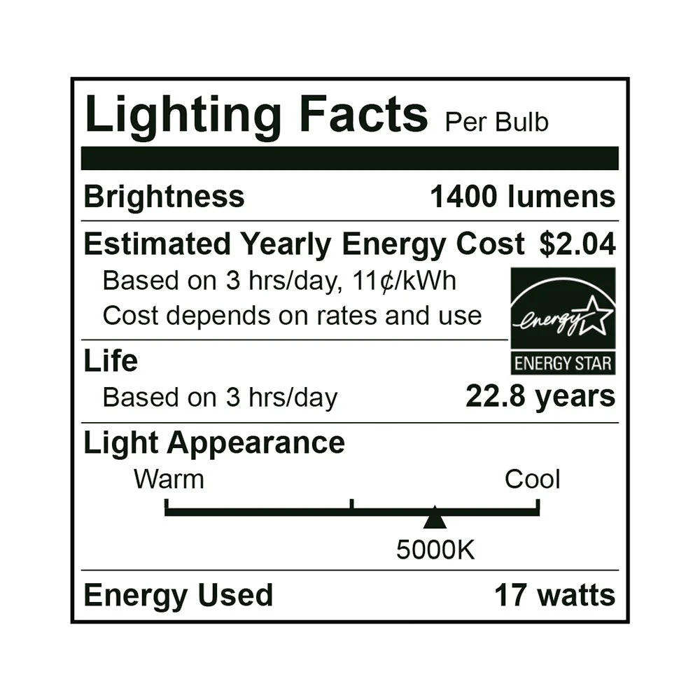 25PK LED BR40 Bulb, 17 Watt, 120V, 1400 Lumens, 2700K, 3000K, 4000K, 5000K - Image 9