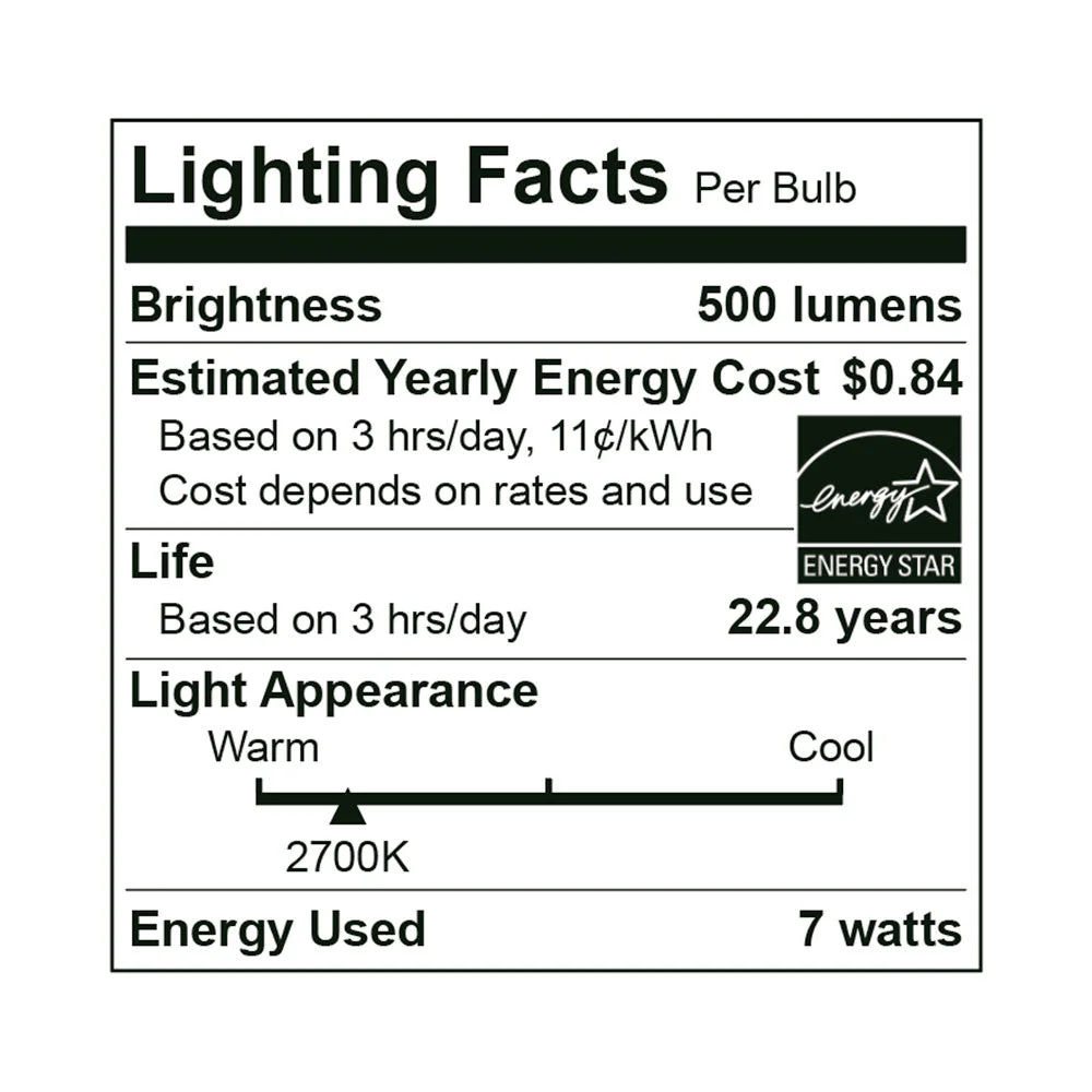 LED PAR20 Bulb, 7 Watt, 120V, 500 Lumens, 2700K, 3000K, 4000K, 5000K - Image 6