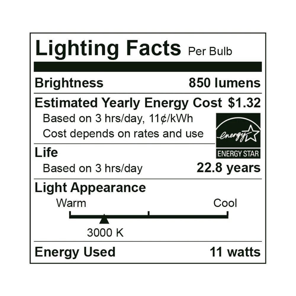 25PK LED PAR30 Bulb, 11 Watt, 120V, 850 Lumens, 2700K, 3000K, 4000K, 5000K - Image 7
