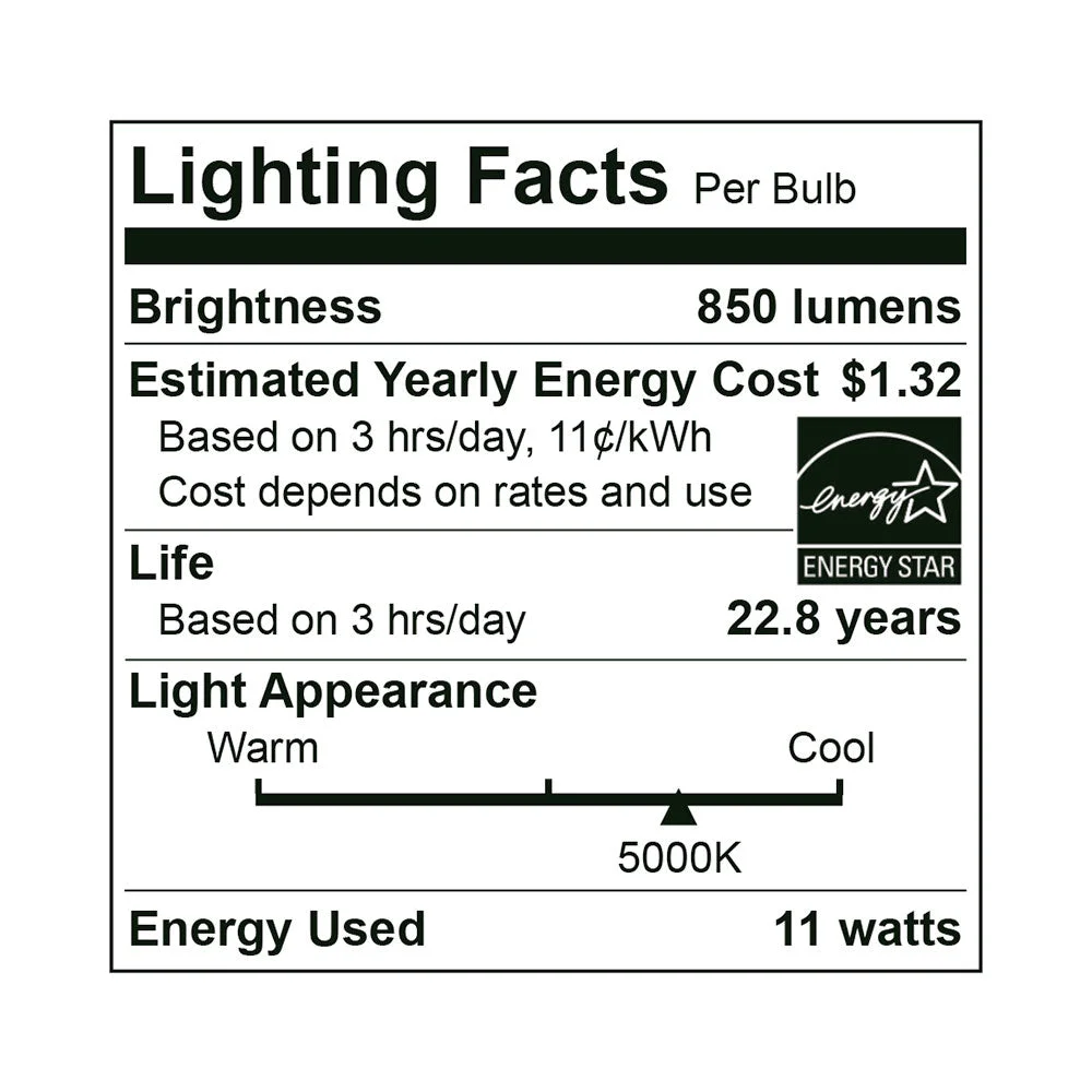 25PK LED PAR30 Bulb, 11 Watt, 120V, 850 Lumens, 2700K, 3000K, 4000K, 5000K - Image 9