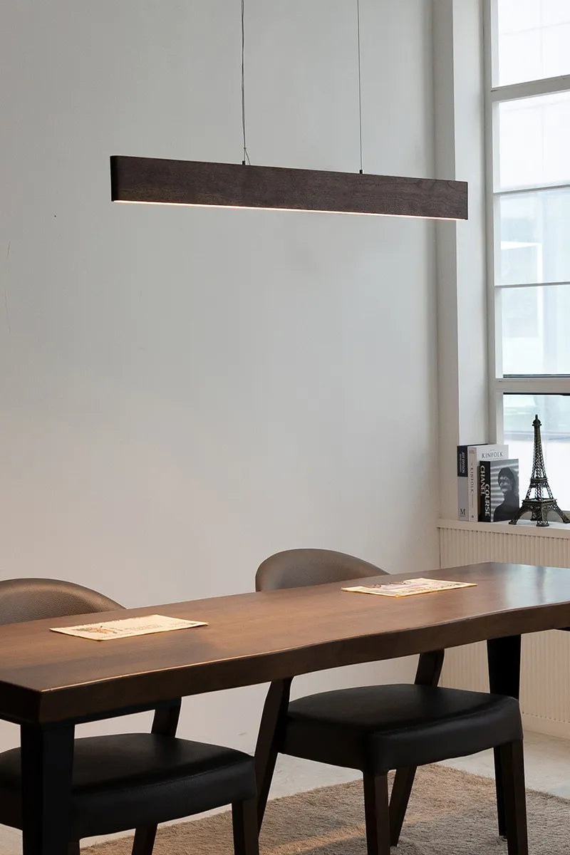 39" LED Linear Fixture, 1795 Lumens, 3000K, 20W, 100-240V, Walnut Wood Finish - Image 2