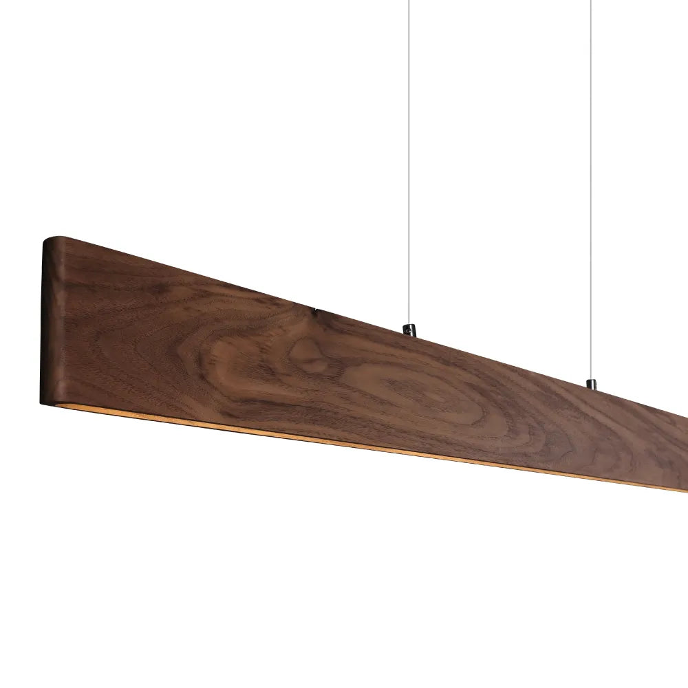 39" LED Linear Fixture, 1795 Lumens, 3000K, 20W, 100-240V, Walnut Wood Finish - Image 5