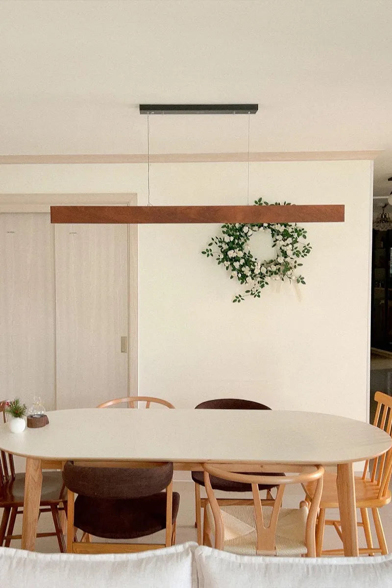 59" LED Linear Fixture, 2850 Lumens, 3000K, 30W, 100-240V, Ipe Wood Finish - Image 5