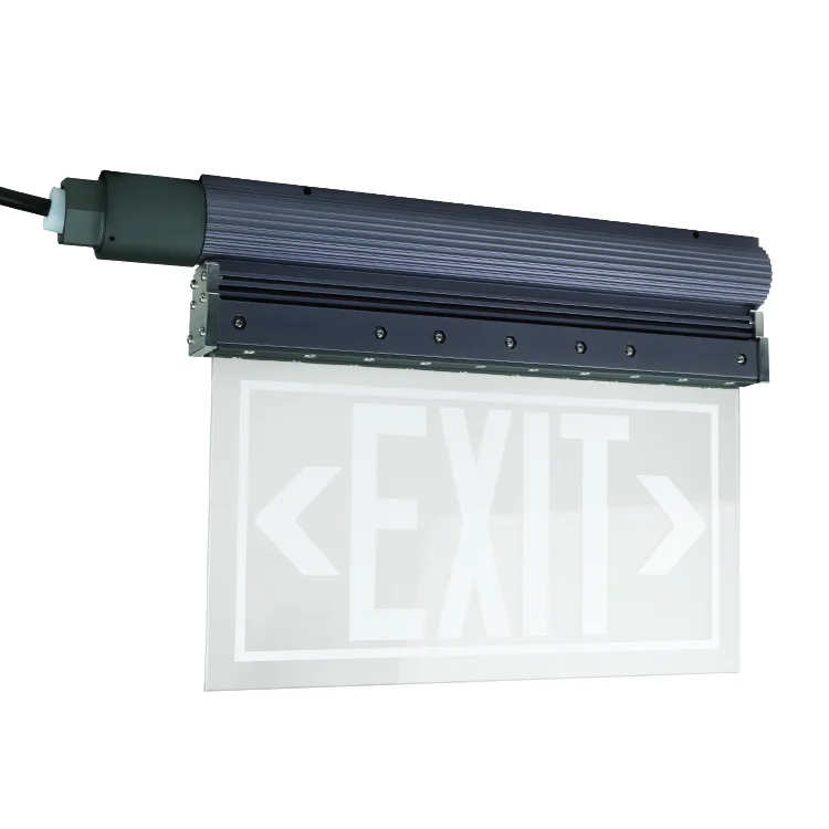 Explosion Proof Edge Lit LED Exit Sign, Class 1 Division 2, 5W, Green or Red Light, 100-277V