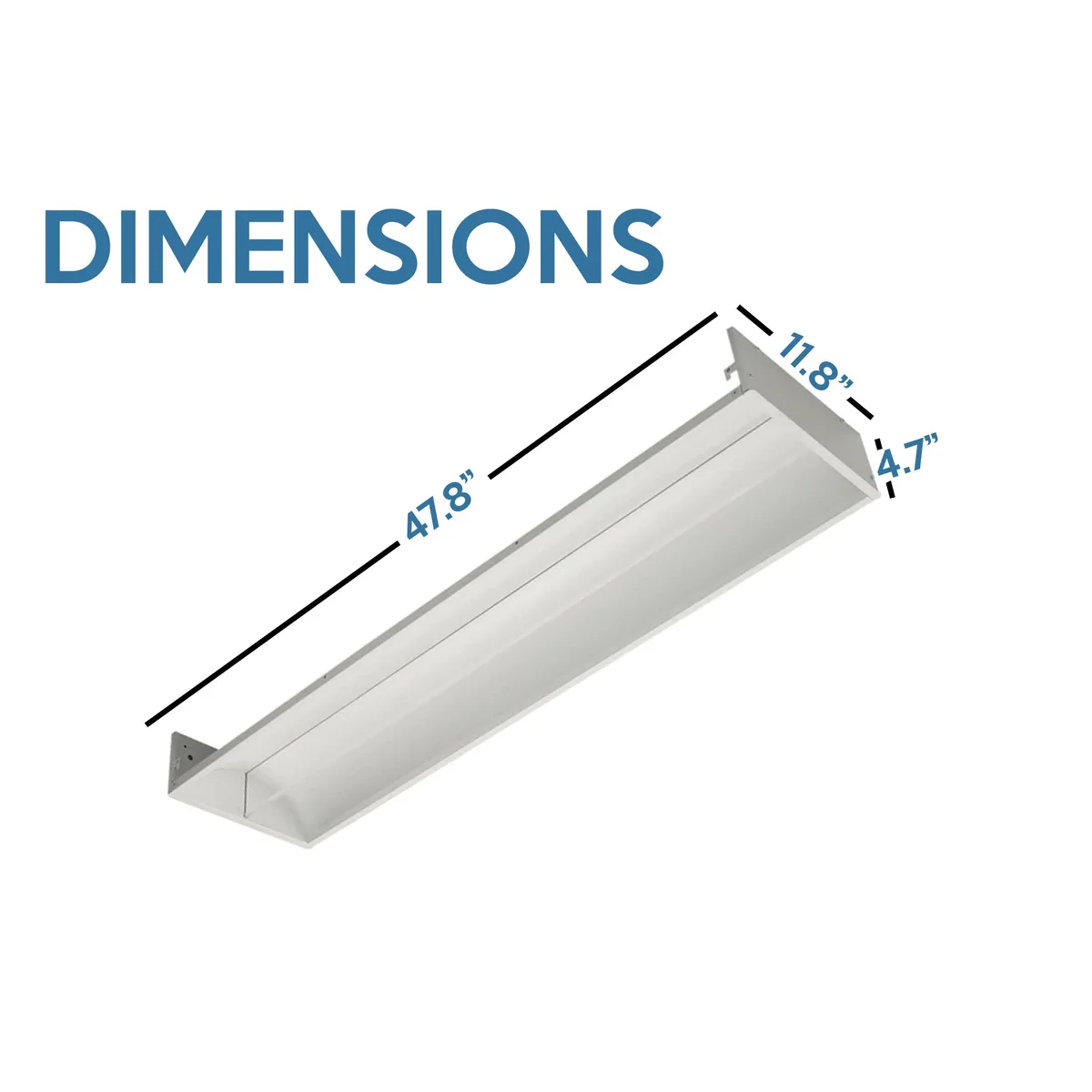 1 x 4 Foot LED Fin-Style Center Basket Troffer, Wattage Selectable: 21/28/32, 120-277V, 4000K - Image 3