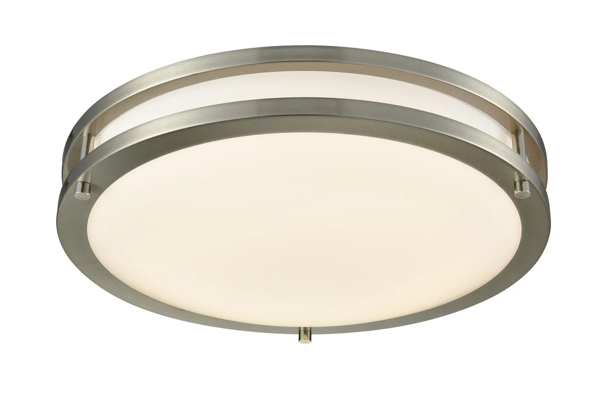 18" LED Drum Fixture, 2200 Lumens, 30W, CCT Selectable, 120V, Brushed Nickel Finish