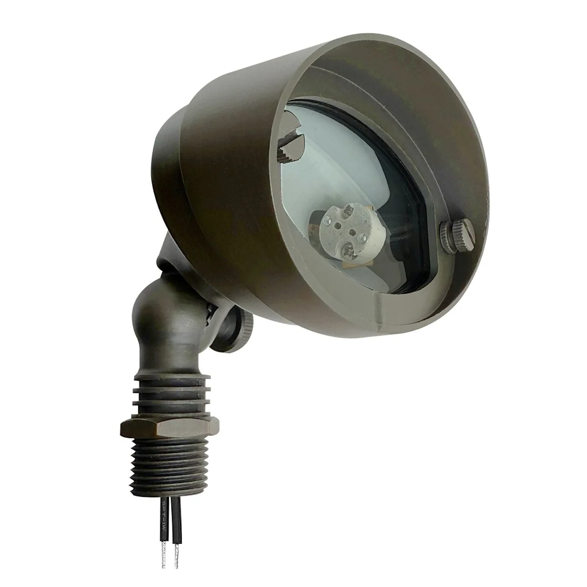 Landscape Flood Light: Small Round, 12V, Oil Rubbed Bronze or Matte Black
