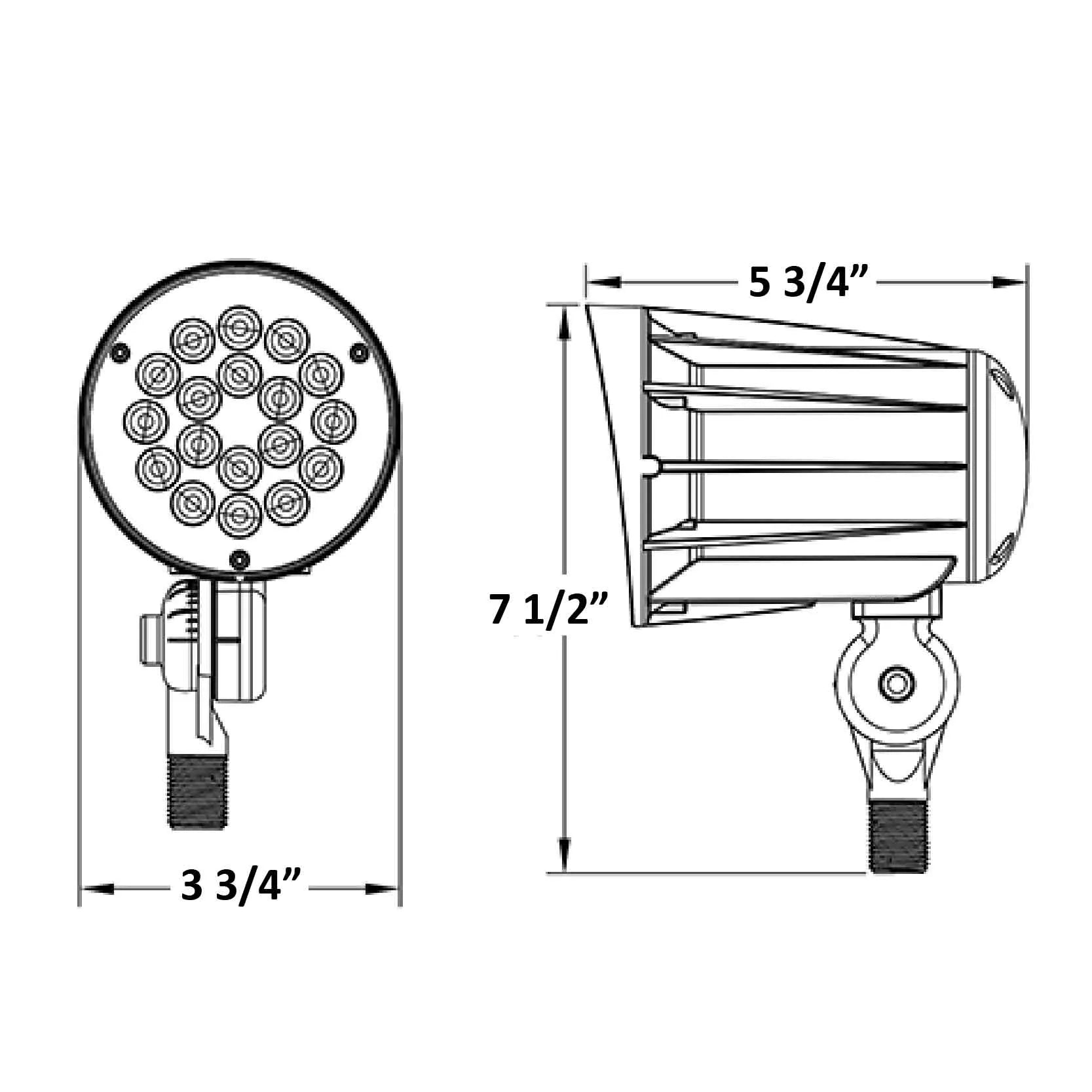 24W LED BULLET LANDSCAPE FLOOD LIGHT, 3000K OR 5000K, 12V - Image 2