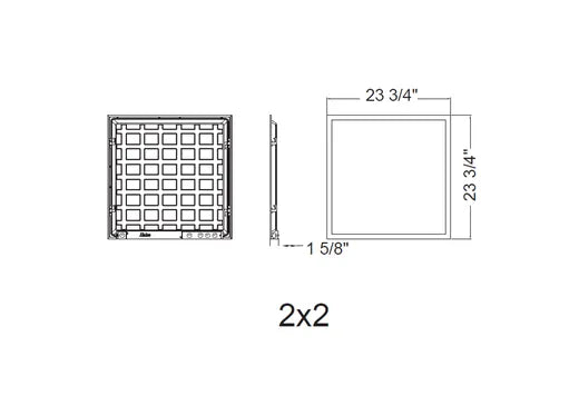 2X2 Foot LED Flat Panel, 4375 Lumen Max, Wattage and CCT Selectable, 120-277V - Image 3