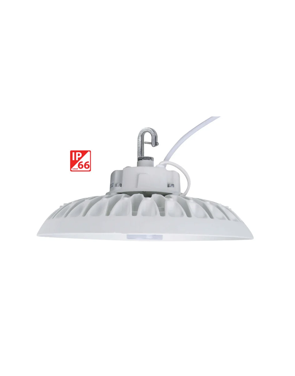 11" LED UFO High Bay, 100 Watt, 120-277V, 15,321 Lumens, 5000K, White Finish - Image 9