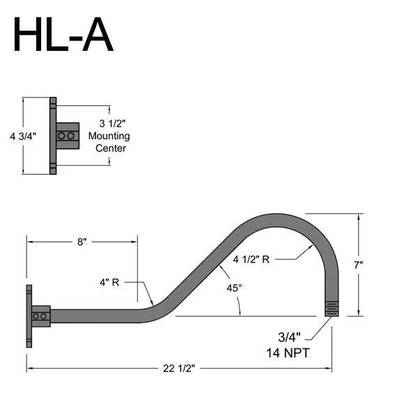 20" Shade Hi-Lite Gooseneck, Warehouse Collection, H-15120 Series (Available in Multiple Color Finishes)