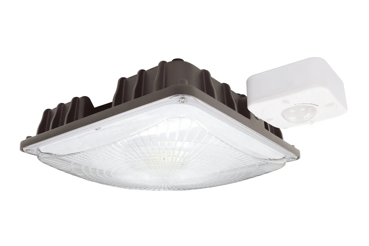 Square LED Canopy Light, 27W, 3800 Lumens, 5000K, Dimmable, DLC 5.1 Premium, 120-277V - Image 6