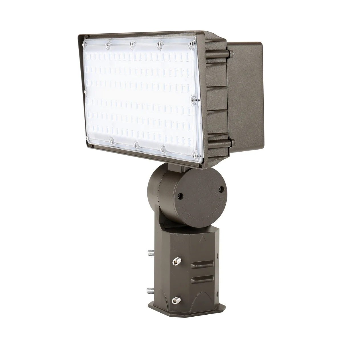 LED Flood Light, 13,500 Lumens, 100W, 5000K, 120-277V, Yoke or Slipfitter Mount, Dark Bronze Finish - Image 3