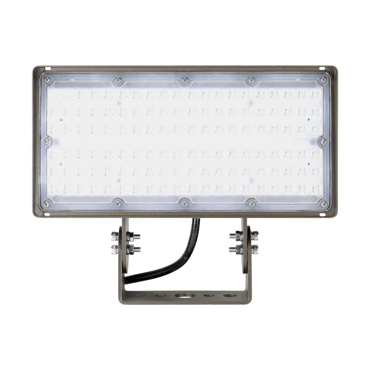 LED Flood Light, 13,500 Lumens, 100W, 5000K, 120-277V, Yoke or Slipfitter Mount, Dark Bronze Finish - Image 4