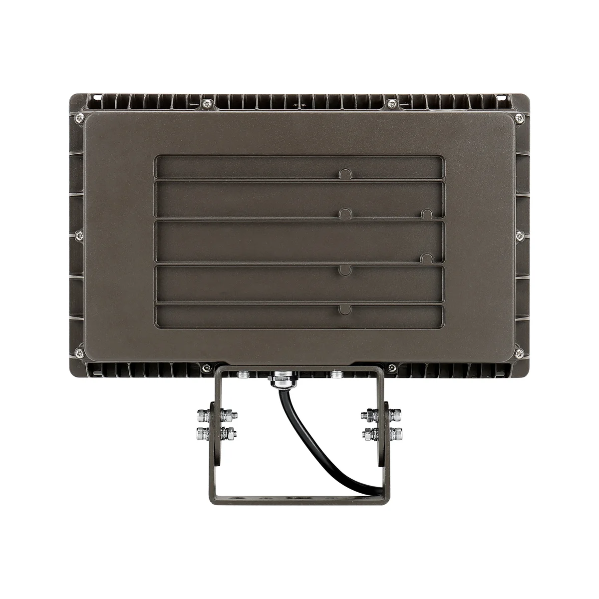 LED Flood Light, 18,500 Lumens, 130W, 5000K, 120-277V, Yoke or Slipfitter Mount, Dark Bronze Finish - Image 7