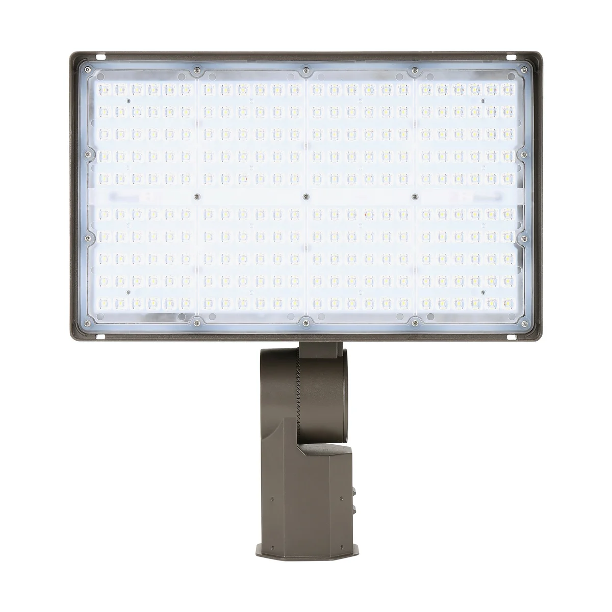LED Flood Light, 27,000 Lumens, 200W, 5000K, 120-277V, Yoke or Slipfitter Mount, Dark Bronze Finish - Image 2