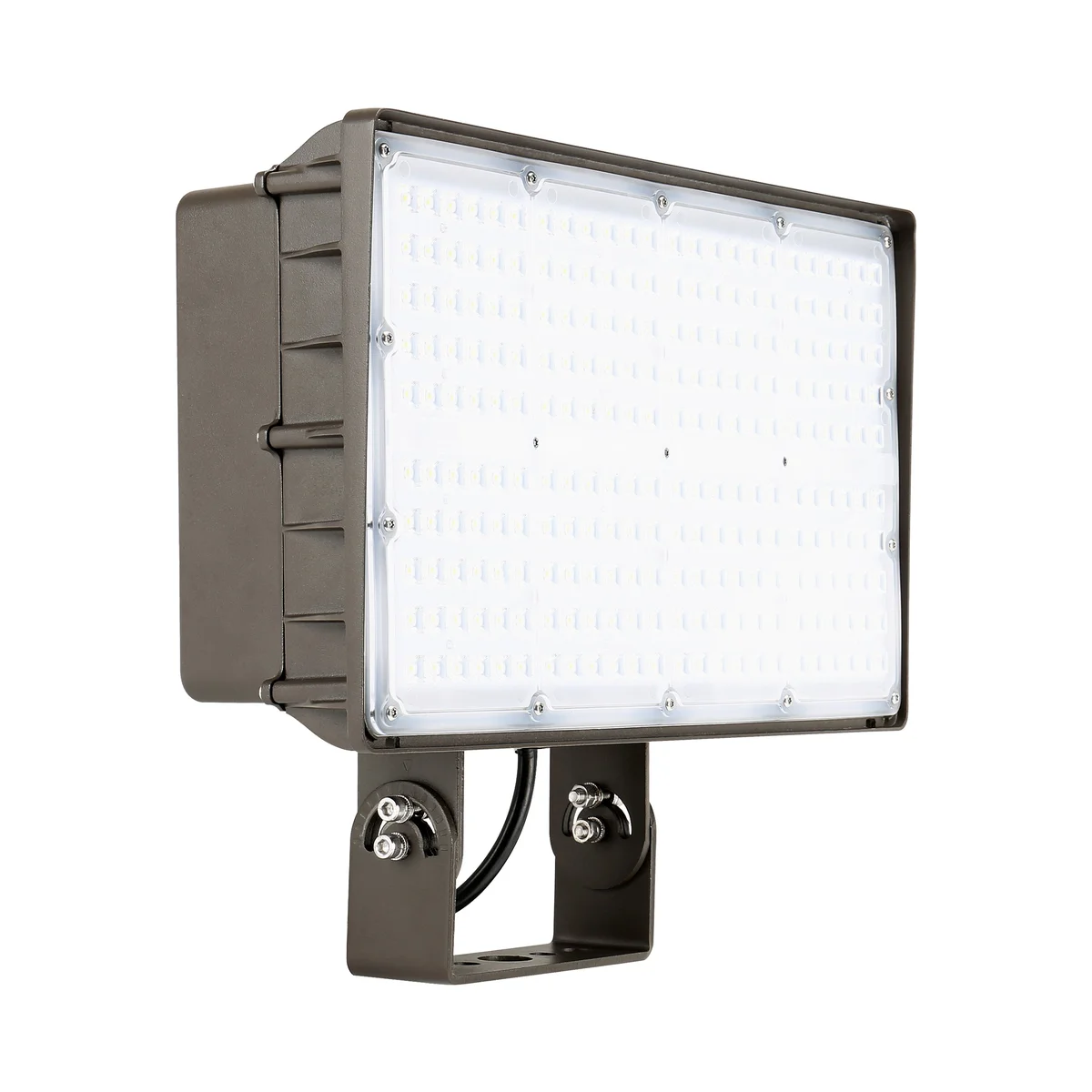 LED Flood Light, 27,000 Lumens, 200W, 5000K, 120-277V, Yoke or Slipfitter Mount, Dark Bronze Finish - Image 4