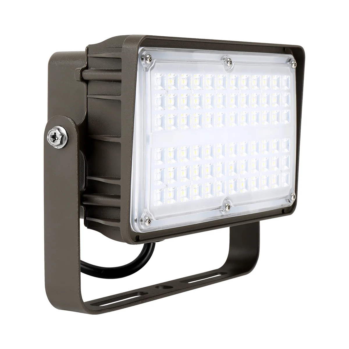 LED Flood Light, 7800 Lumens, 60W, 5000K, 120-277V, Knuckle or Trunnion Mount, Dark Bronze Finish - Image 3