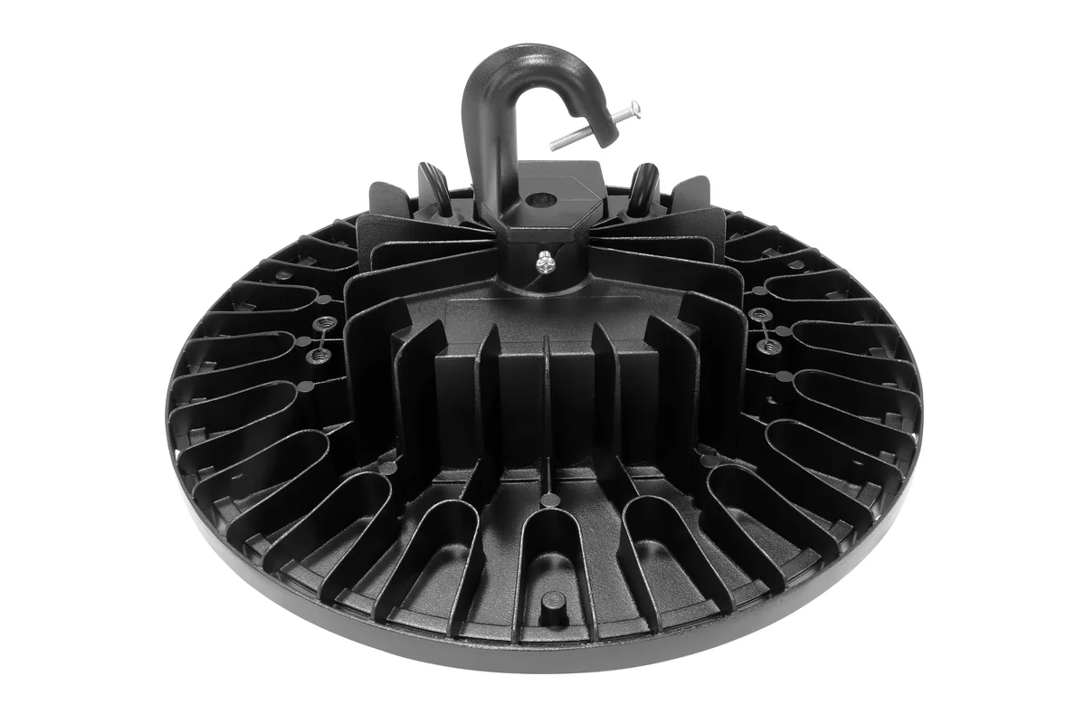 LED UFO High Bay, 150W, 22000 Lumens, CCT Selectable, 120-277V, Black Finish - Image 2
