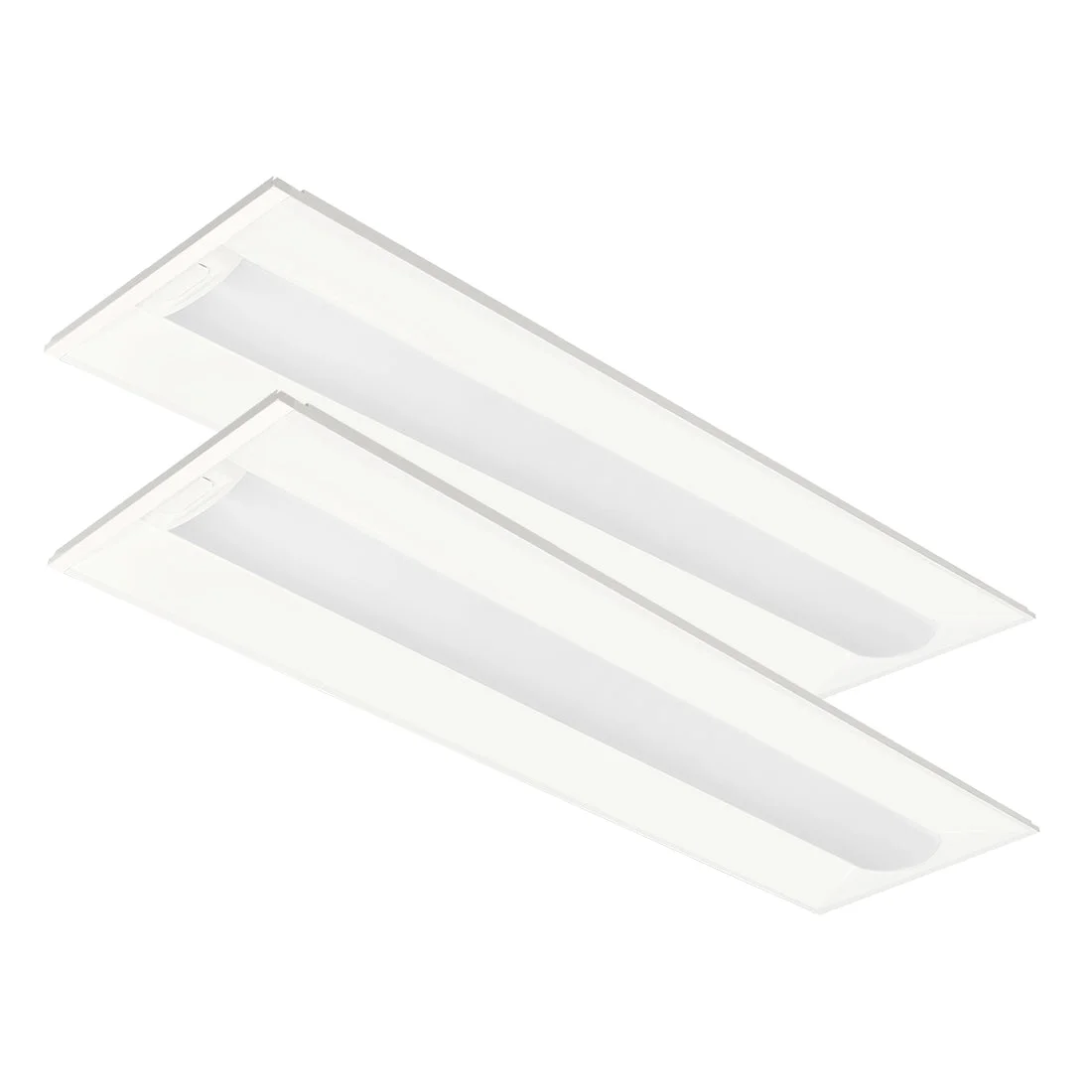 2PK 1X4 LED Troffer, 3900 Lumen Max, Wattage and CCT Tunable, 120-277V, Sensor Ready