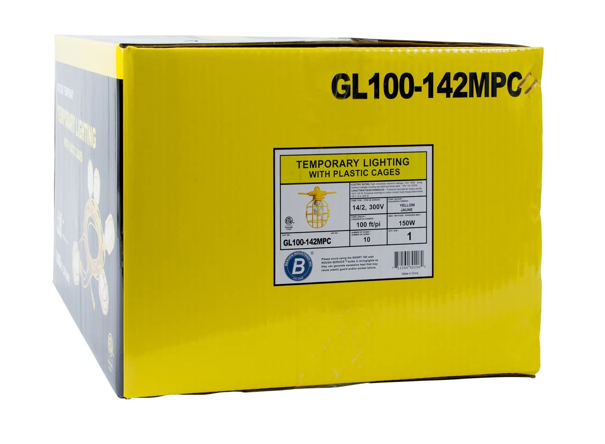 Bergen Industries GL100142MPC Temp Light String, 14/2, 100ft, 15A Male & Female - Image 9