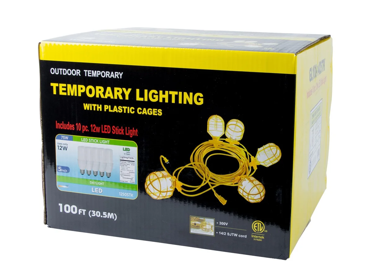 Bergen Industries GL100142STK Temp Light String, 14/2, 100ft, 15A Male & Female LED Included - Image 8